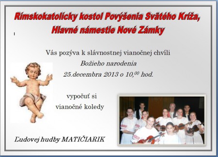 25.12.2013 o 10,00 h.(st) - ĽH